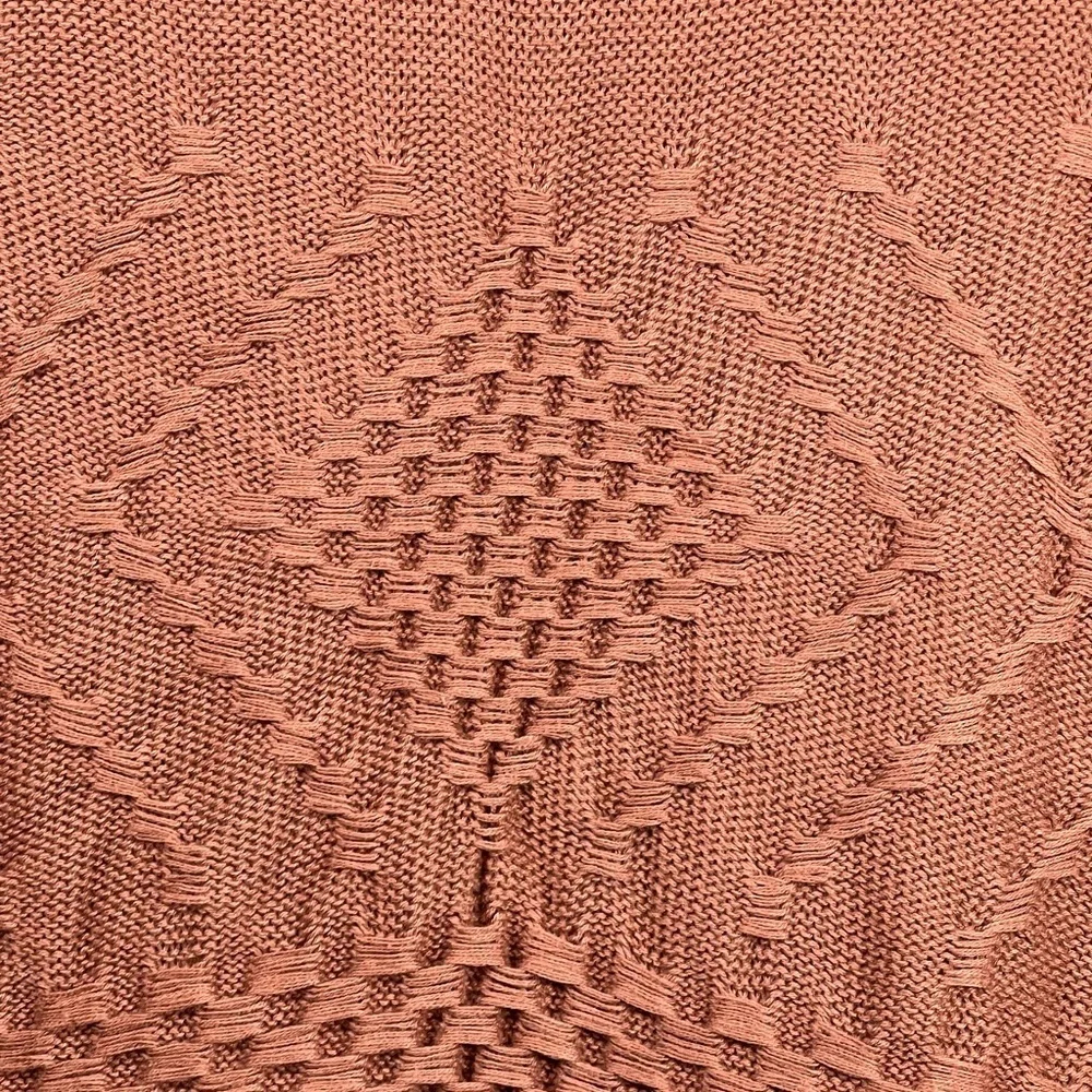 Anthropologies Easel Boho Textured knit Crochet Sweater Tunic Bell sleeves M/L